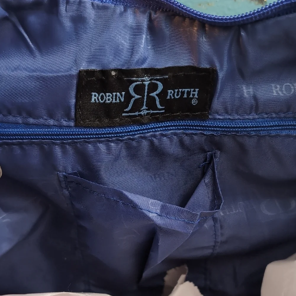 Robin Ruth Blue Floral Atlanta Hobo Bag